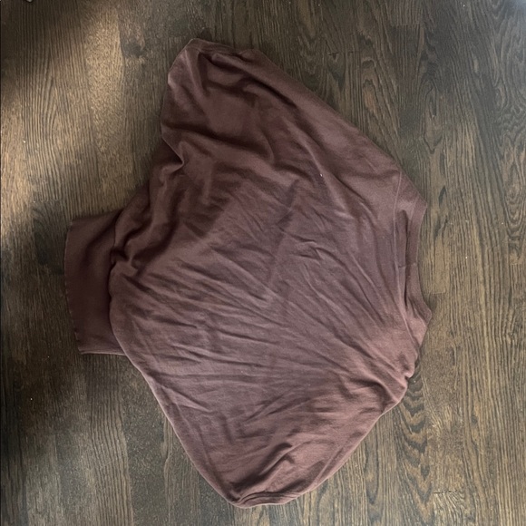 Halogen Chocolate Brown Women's top with statement sleeves Y2K size S - Picture 4 of 4